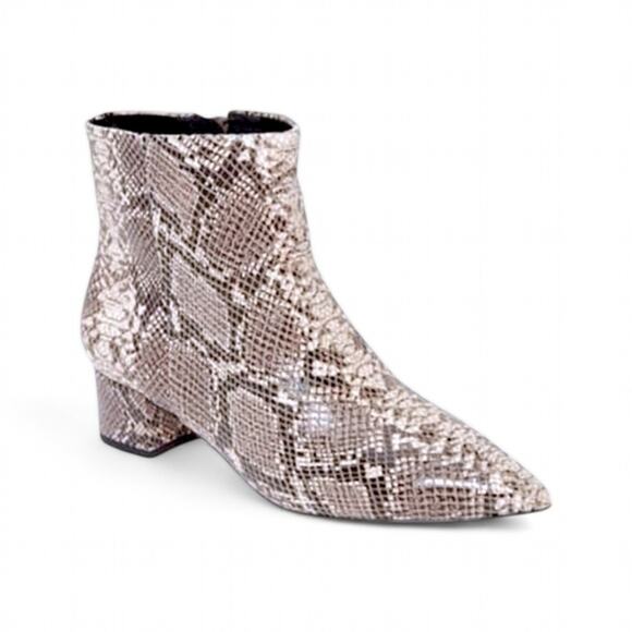 Corso Como Women’s Snakeskin Leather Ankle Boots Reptilecore Luxe Pointed Toe 9M - Picture 8 of 8